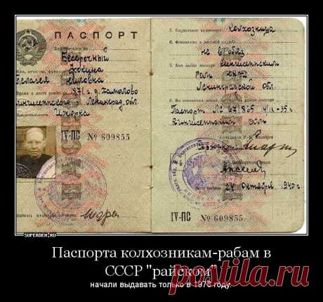Вся правда о паспортах и колхозниках. Разбор очередного мифа