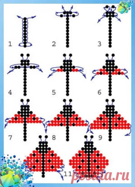 поделки из бисера своими руками со схемами цветы: 14 тыс изображений найдено в Яндекс.Картинках