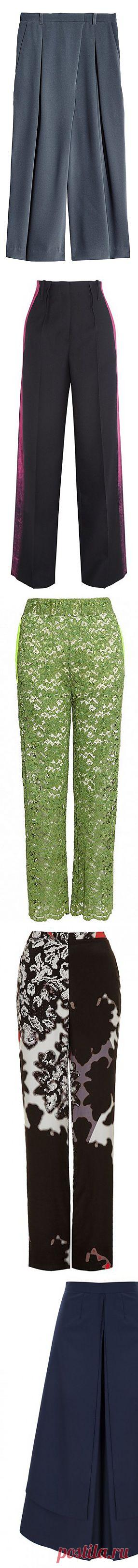(+1) тема - Тенденция: широкие брюки в осенне-зимних коллекциях | Мода