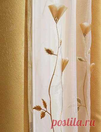 Модный дизайн штор: японские шторы с прозрачной серединой - Учимся Делать Все Сами