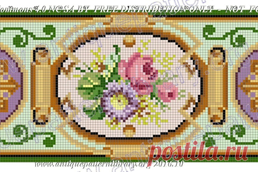 Floral vertical border design for a chair