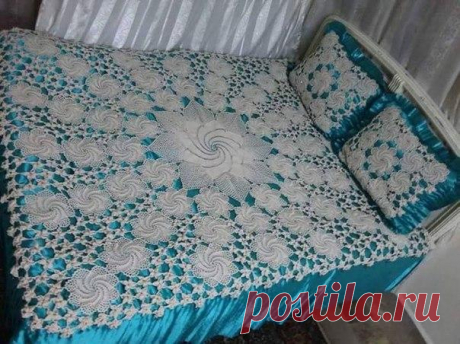 Красивое покрывало из цветочных мотивов крючком. Gancho motivos Flor combinada hermosa | Домоводство для всей семьи.