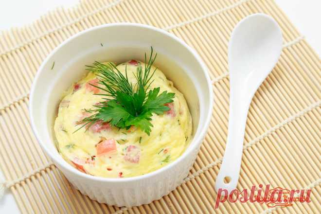 Омлет в кружке - рецепт для микроволновки. | Вкусно и красиво с Натальей Балдук.