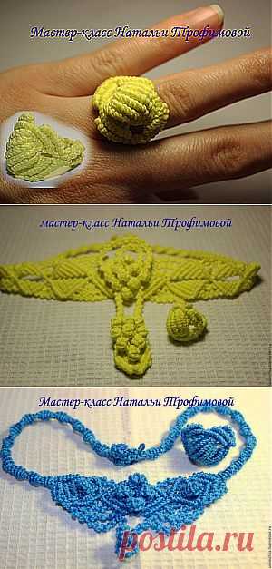 Кольцо в технике макраме - Ярмарка Мастеров - ручная работа, handmade