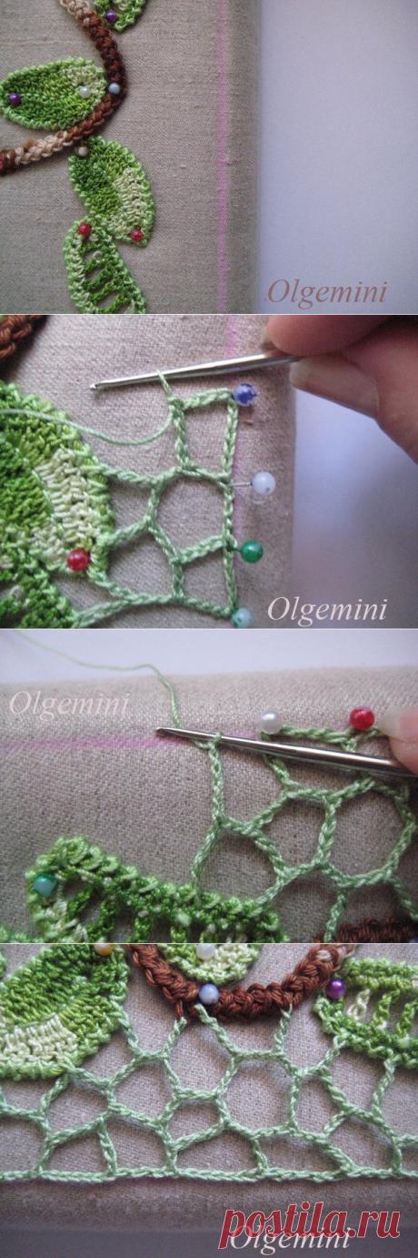 Ровный край нерегулярной сетки.