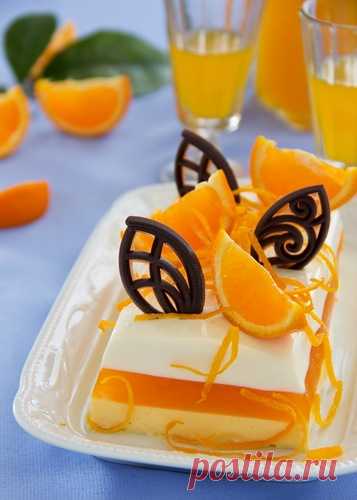 Сливочно-мандариновая панна котта и мандариновый ликер! - Люблю готовить.
