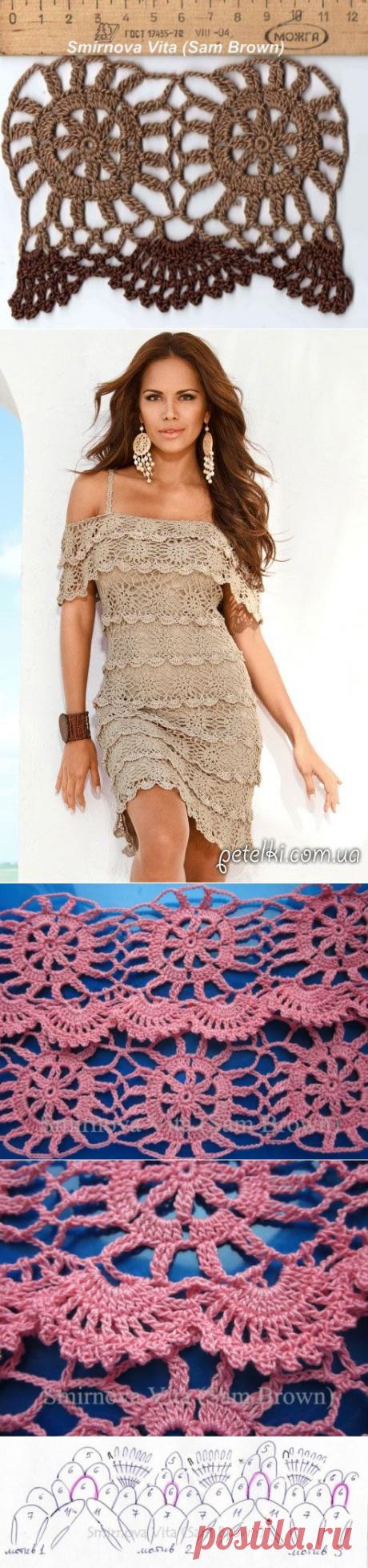 Вязаное платье крючком от Boston Proper. Схемы, мастер-класс