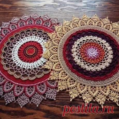 Очень красивые салфетки крючком