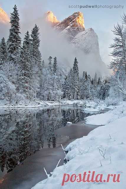 ღღღ Winter on the Merced, Yosemite National Park, California | Найдено на сайте whenwomentalks.com.