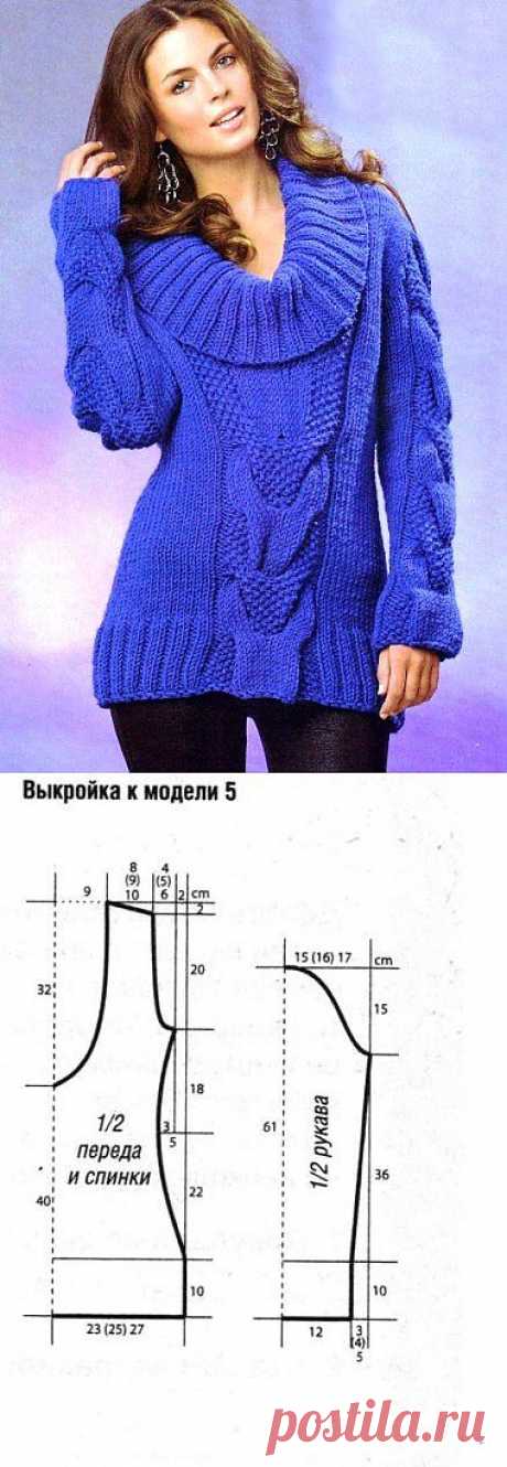 И в осенний день и в зимнюю стужу. Оригинальный вязаный пуловер в стиле 80-х..