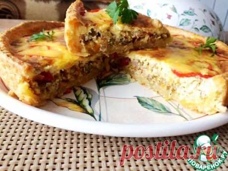 Киш с курицей и сырной заливкой – кулинарный рецепт