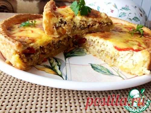 Киш с курицей и сырной заливкой – кулинарный рецепт