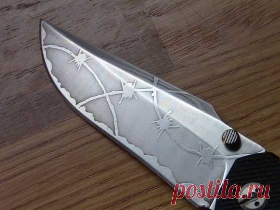 Acid Etched Knives - Lazy Lizard Gear
 1
