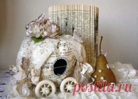 20 идей из нотных и книжных страниц | Умелые ручки