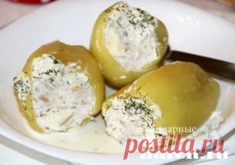 Сливочный перец, фаршированный курицей и грибами | Харч.ру - рецепты для любителей вкусно поесть
