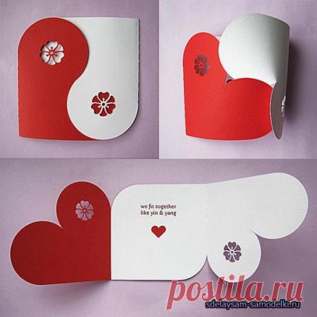 Интересная идея самодельной открытки