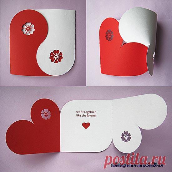 Интересная идея самодельной открытки