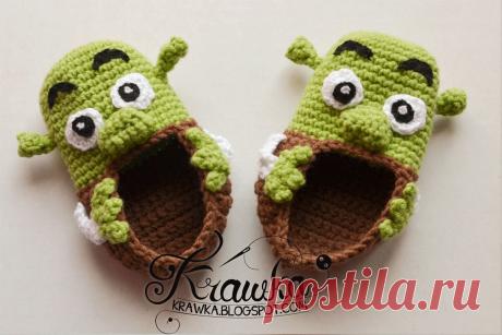 Krawka: Potworne buciki - Shrek -iem inspirowane...
ТапкоШреки или Шрекотапки