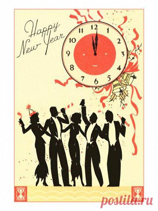 Подборка старинных зарубежных новогодних открыток. С Новым Годом!!! - Позитив из Города Солнца