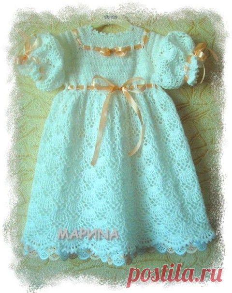 Мастер класс по вязанию нарядного платья для девочки / Детская одежда крючком. Схемы / PassionForum - мастер-классы по рукоделию