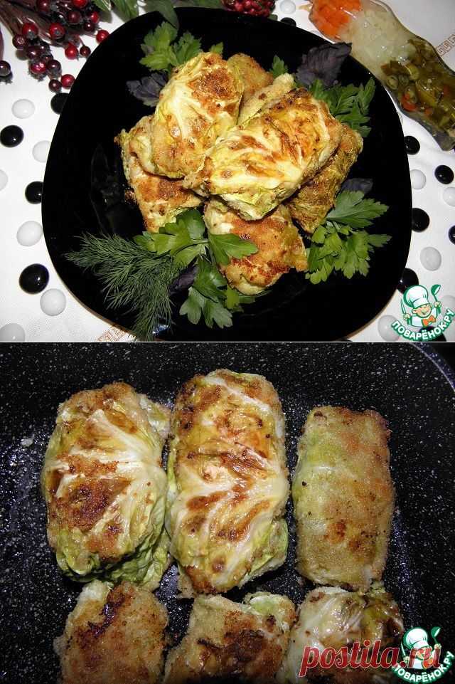Куриные рулетики в капустной шубке