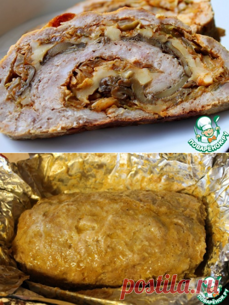 Рулет из фарша с капустой