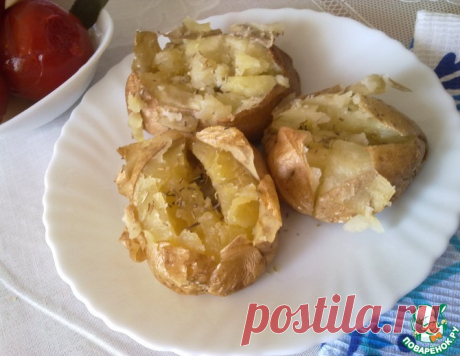Картофель в мундире в микроволновке – кулинарный рецепт