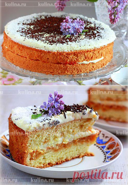 ТОРТ-БИСКВИТ с кремом "Пломбир"  + фотоМК. Безумно вкусный, красивый ! Минимум затрат, максимум восторга ! 
 **Тесто: яйца 6 шт, сахар 1 ст, мука 1.5 ст, ванилин. 
 *Сироп-карамель: сахар 150 г, вода 150 мл, сок лимона 30 мл. *Пропитка: абрикос/джем 150 г. 
*Крем: сметана 400 г, сахар 100 г, сухое мороженое  1 уп. *Посыпка: шоколадная и кокосовая стружки. Приятного  наслаждения !!!