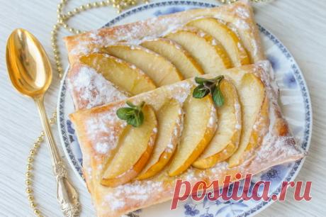 Десерт - слойки с яблоками - Дешево и очень вкусно!