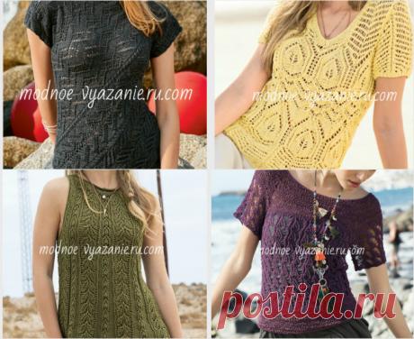 4 ажурных топа на лето. Спицами. / Klubok.ru.com