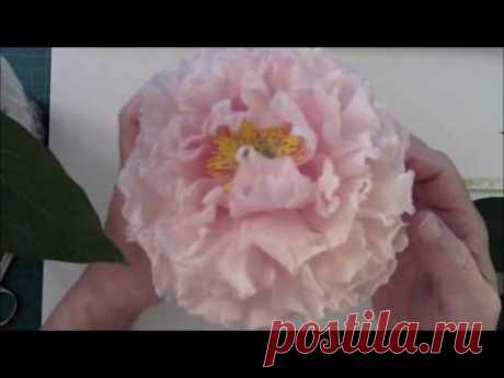 Мастер-класс розовый пион своими руками - Лепка.рф Подробнейший мастер-класс от  Зарифы Пироговой по созданию розового пиона своими руками. Трейлер....