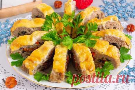 Рулет с грибами и сыром — Sloosh – кулинарные рецепты