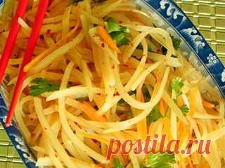 Очень яркий вкус… Попробуйте этот картофельный салат!!! — Вкусные рецепты