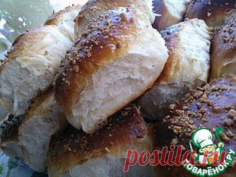 Булочки йогуртовые с творожной и карамельной начинкой - кулинарный рецепт