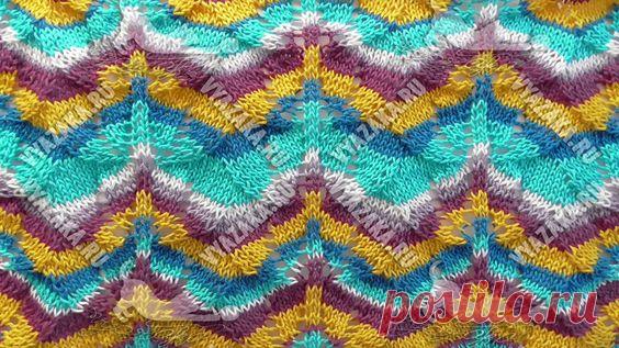 Сложный ажурный узор Миссони | Вязание спицами и крючком