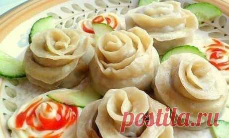 Манты розочки