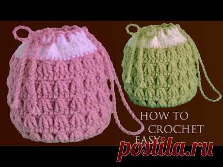Bolso fácil a Crochet paso a paso Punto Canastillas tejido a ganchillo para principiantes