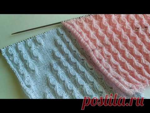 Это очень просто!😍 Ажурные 3D листочки спицами и обзор бюджетной пряжи для летнего вязания