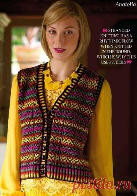 Жаккардовый жилет Anatolia от Fiona Morris.