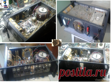 Мощный усилитель из блоков и узлов от серийного усилителя Изготовление мощного усилителя звука - эта тема, скорее всего, для специализированных сайтов, но, думаю, и здесь будет интересна, ведь статью «Усилитель мощности для ЭМИ» известного на сайте автора RAZRABOTCHIK ( ссылка) прокомментировали аж 107 раз. Я же расскажу об изготовлении усилителя с