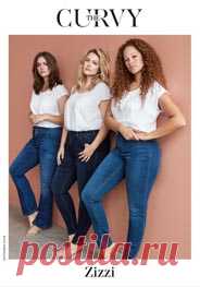 Журналы-каталоги одежды для полных девушек и женщин The Curvy датского бренда Zizzi, осень 2016