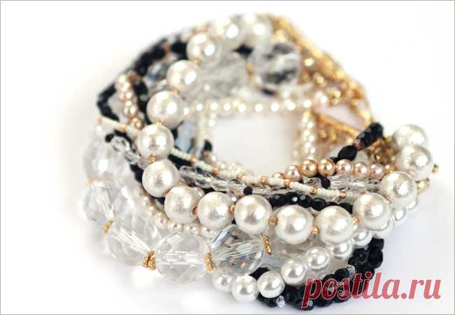 Small Good Things » Miriam Haskell Knockoff Tutorial: Turq Beaded Bracelet