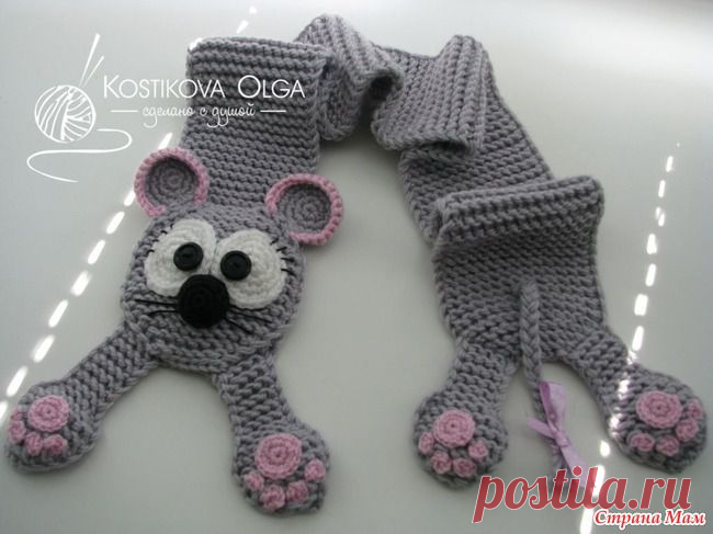 МК по шарфику "Мишка Тедди"