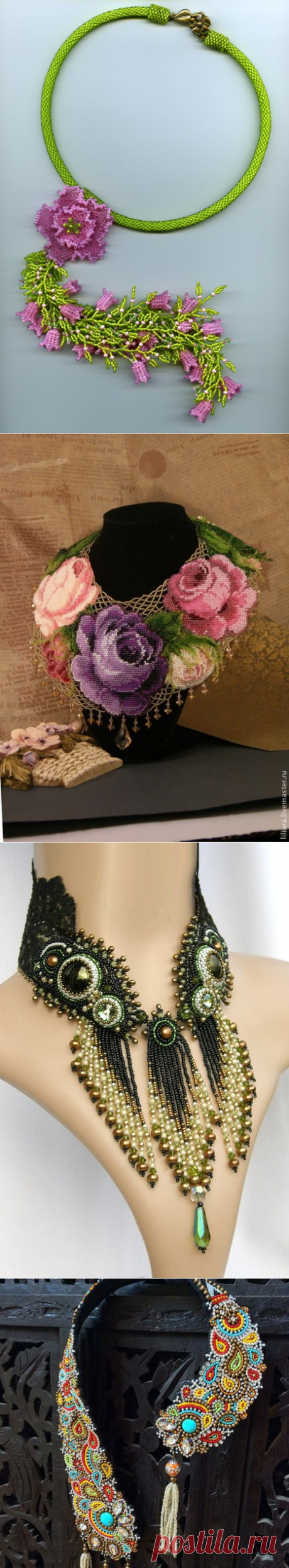 30 фото колье-шедевров из бисера + мастер-класс