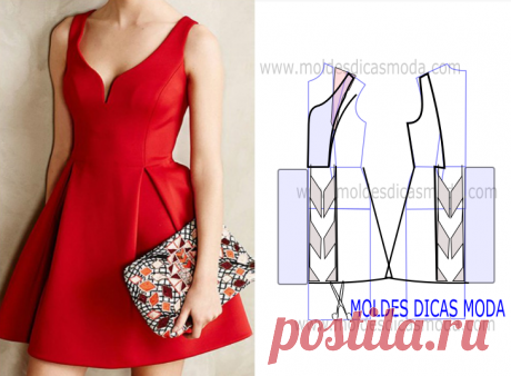 VESTIDO VERMELHO DE LOUISA CLARK - Moldes Moda por Medida Analise o desenho da transformação do molde de vestido vermelho de louisa clark para poder fazer a leitura de forma correta. Desta forma simplifica o seu...