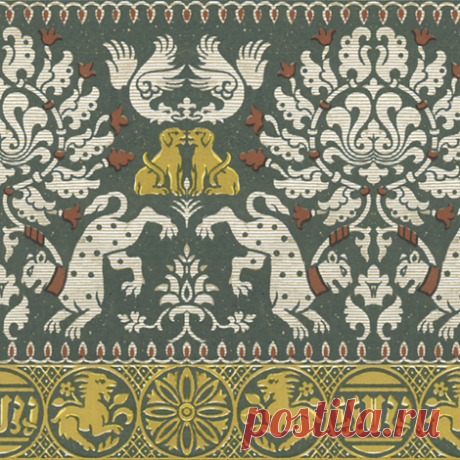 Menagerie fabric - peacoquettedesigns - Spoonflower Recreated from ancient textiles. Can be recreated in any colors, scale or orientation or coordinate.
From a image courtesy of Dover Publications.