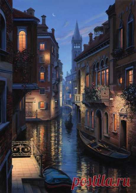 Venice at night  |  Pinterest
