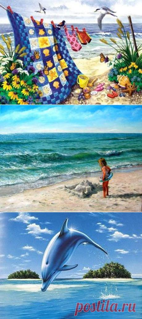 Коллекция картинок: Морские, часть 2 (дельфины, ракушки)