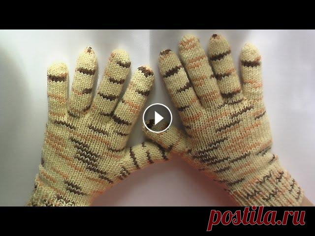 Перчатки. Вязание на спицах. How to Knit Gloves spokes Как вязать перчатки. Вязание на спицах. Рассмотрим как вязать перчатки вкруговую, круговое вязание на пяти спицах. Как вязать пальчик-реглан. Как сдел...