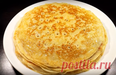 Самый удачный рецепт блинов на кефире
